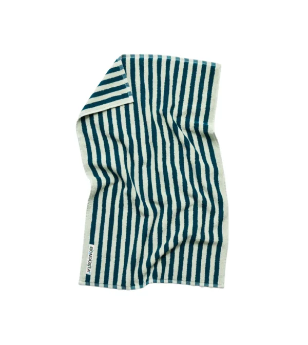 toalla de rayas verdes 100% algodón de bongusta de la colección Naram.