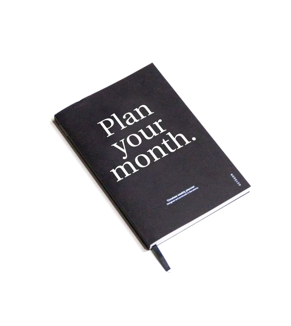 Planificador Mensual Atemporal A5 Black