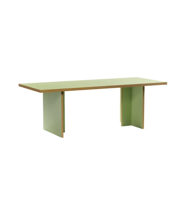 mesa de comedor de madera color verde pistacho de hkliving