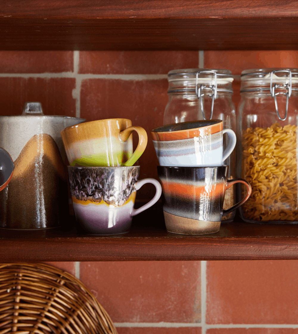 70s Ceramics: Taza Cappuccino Solid Set/4 - Imagen 2