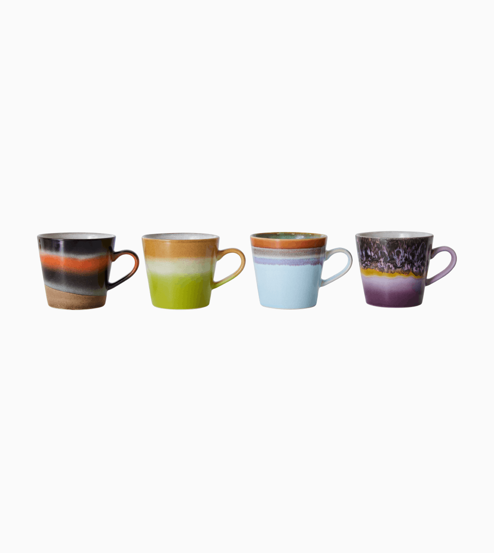 70s Ceramics: Taza Cappuccino Solid Set/4 - Imagen 3