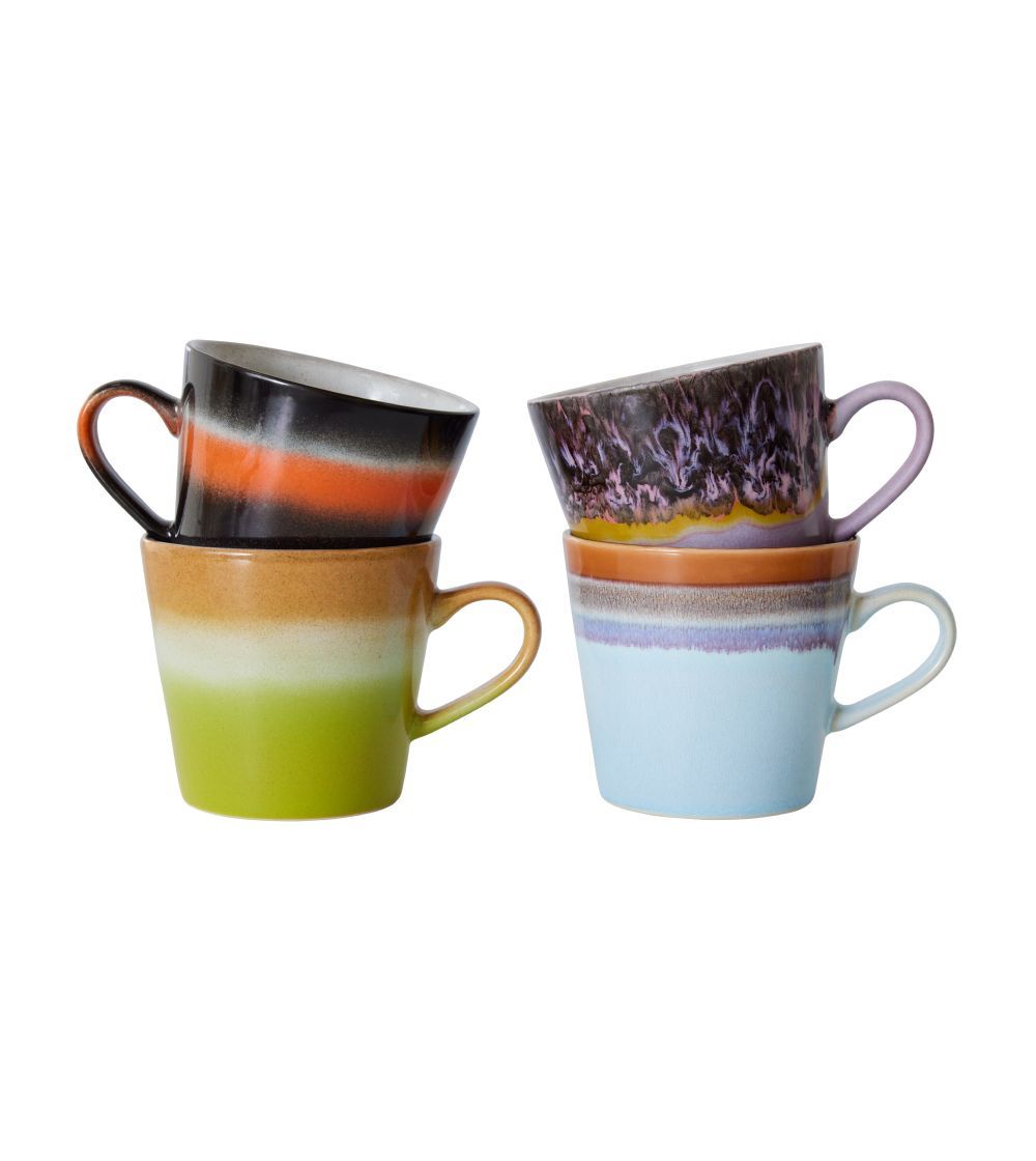 70s Ceramics: Taza Cappuccino Solid Set/4