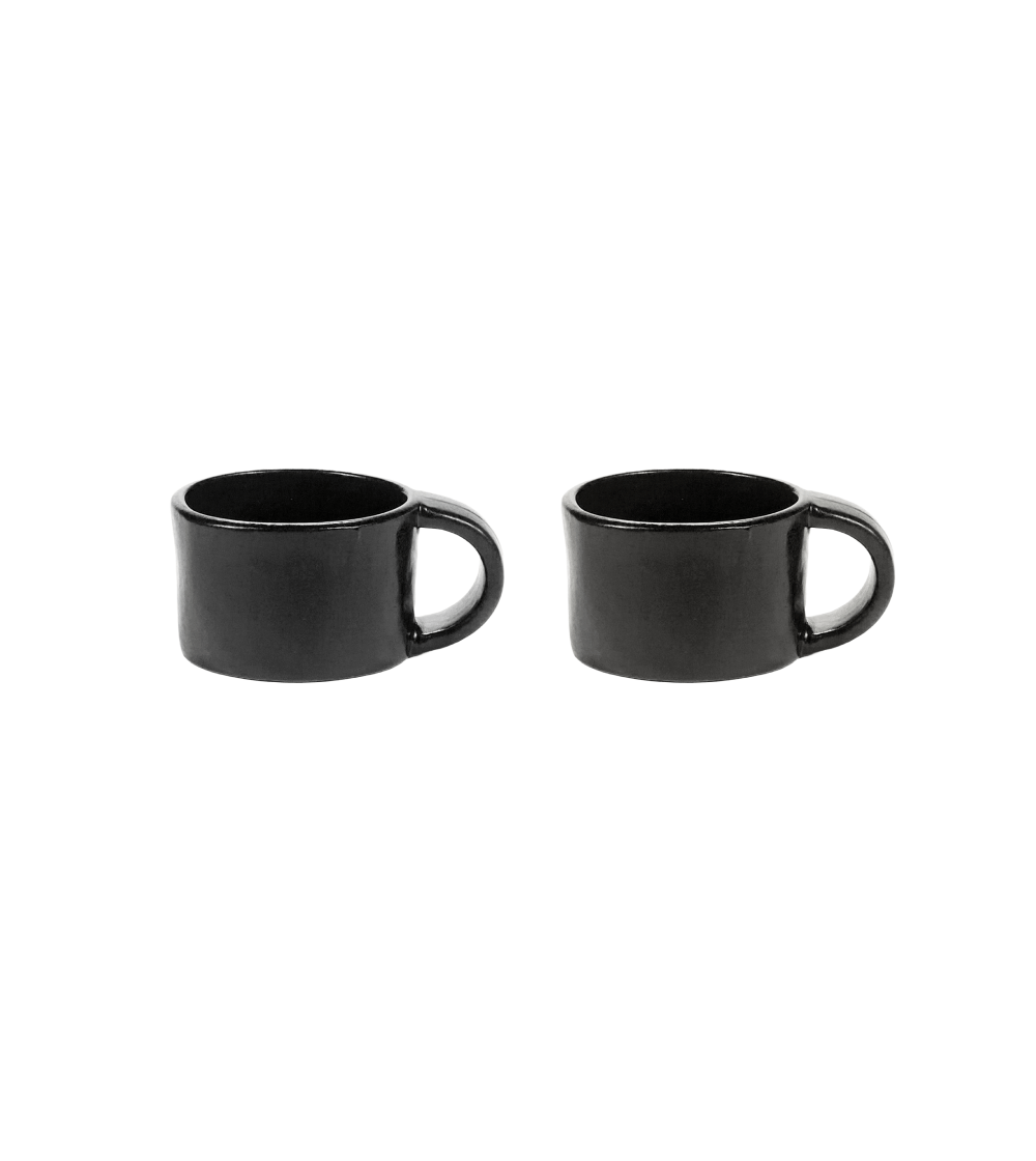 tazas negras para café espreso