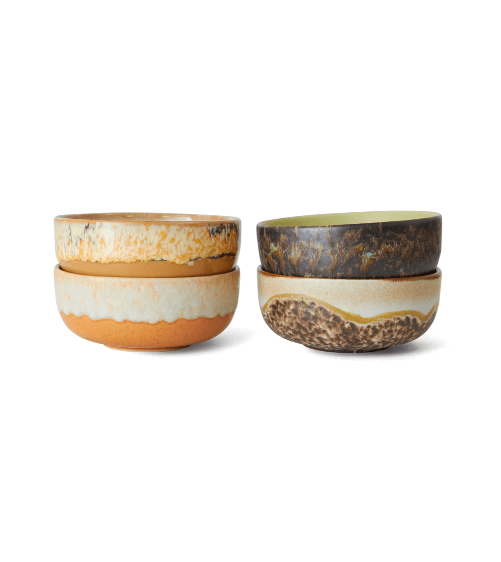 70s Ceramics: Tapas Bowls Drift Set/4