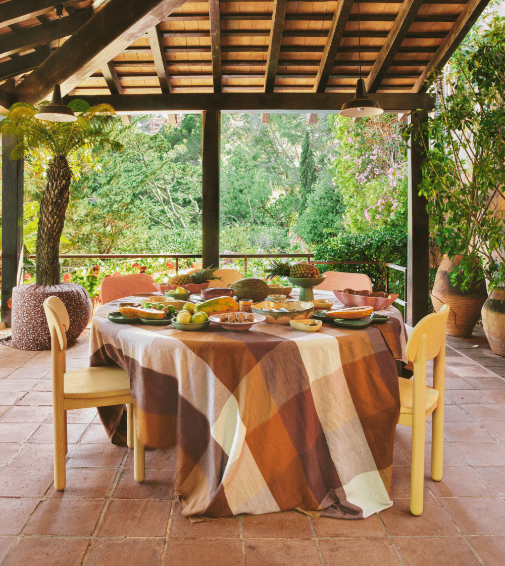 Mantel Vida Cuadros Amber/Burgundy - Imagen 4