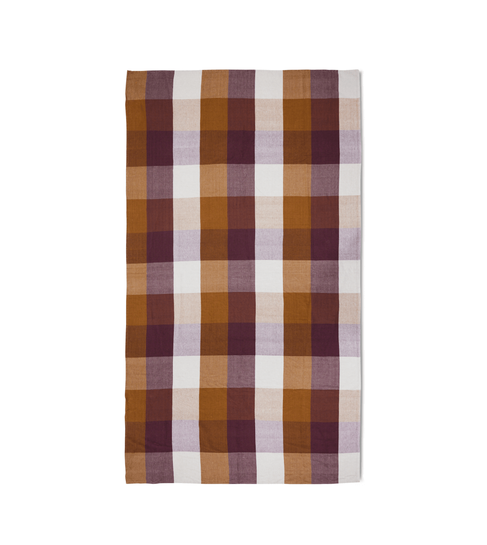 Mantel Vida Cuadros Amber/Burgundy