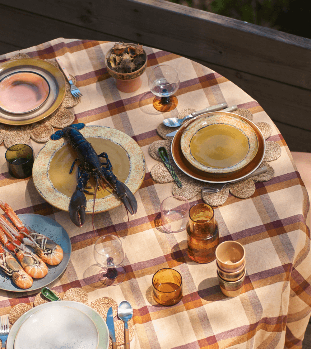 70s Ceramics: Platos Dinner Coconut Set/2 - Imagen 3