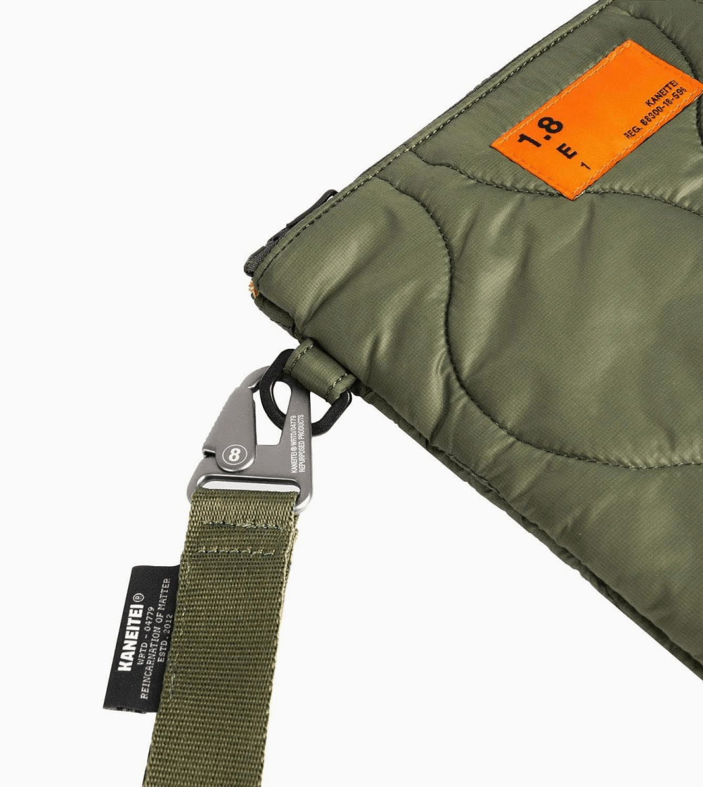 Pouch Quilted Flat S Olive - Imagen 5