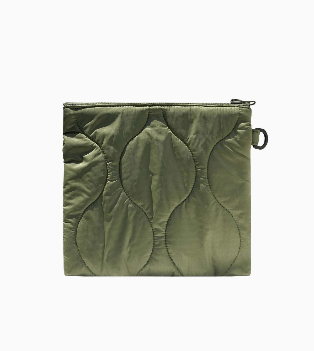 Pouch Quilted Flat S Olive - Imagen 4