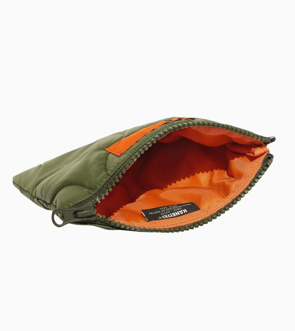 Pouch Quilted Flat S Olive - Imagen 3