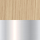 Clear Lacquered Oak w. Chrome Base