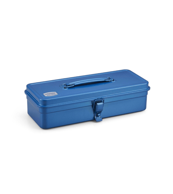 caja de herramientas de acero color azul hecha en japón de toyo.
