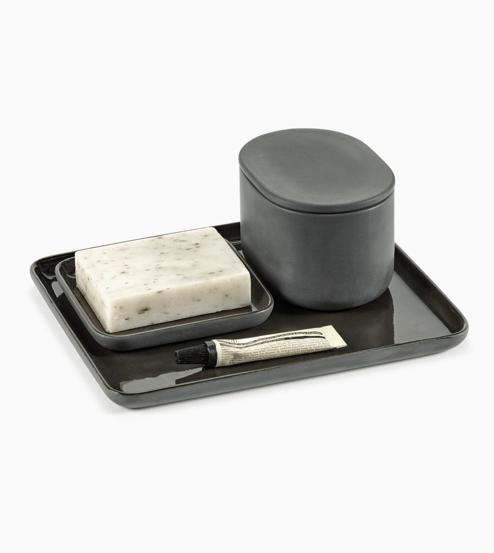 Cose by Bertrand Lejoly: Caja Ovalada Dark Grey - Imagen 3