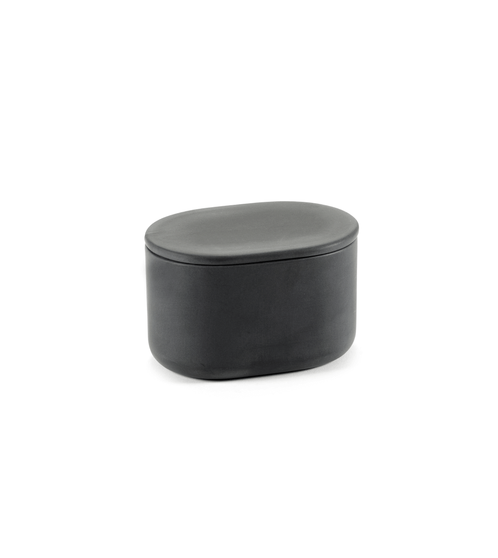 Cose by Bertrand Lejoly: Caja Ovalada Dark Grey