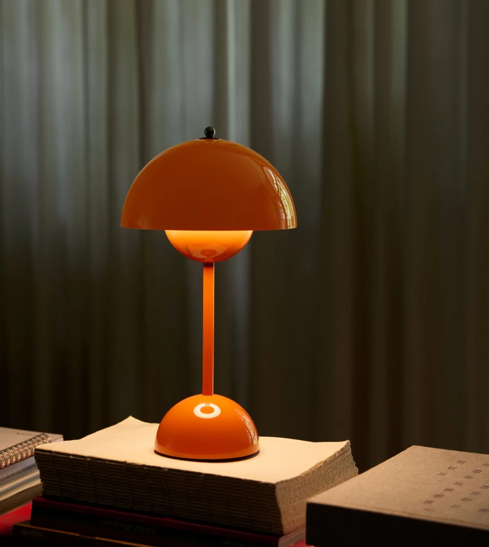lámpara portátil flowerpot naranja