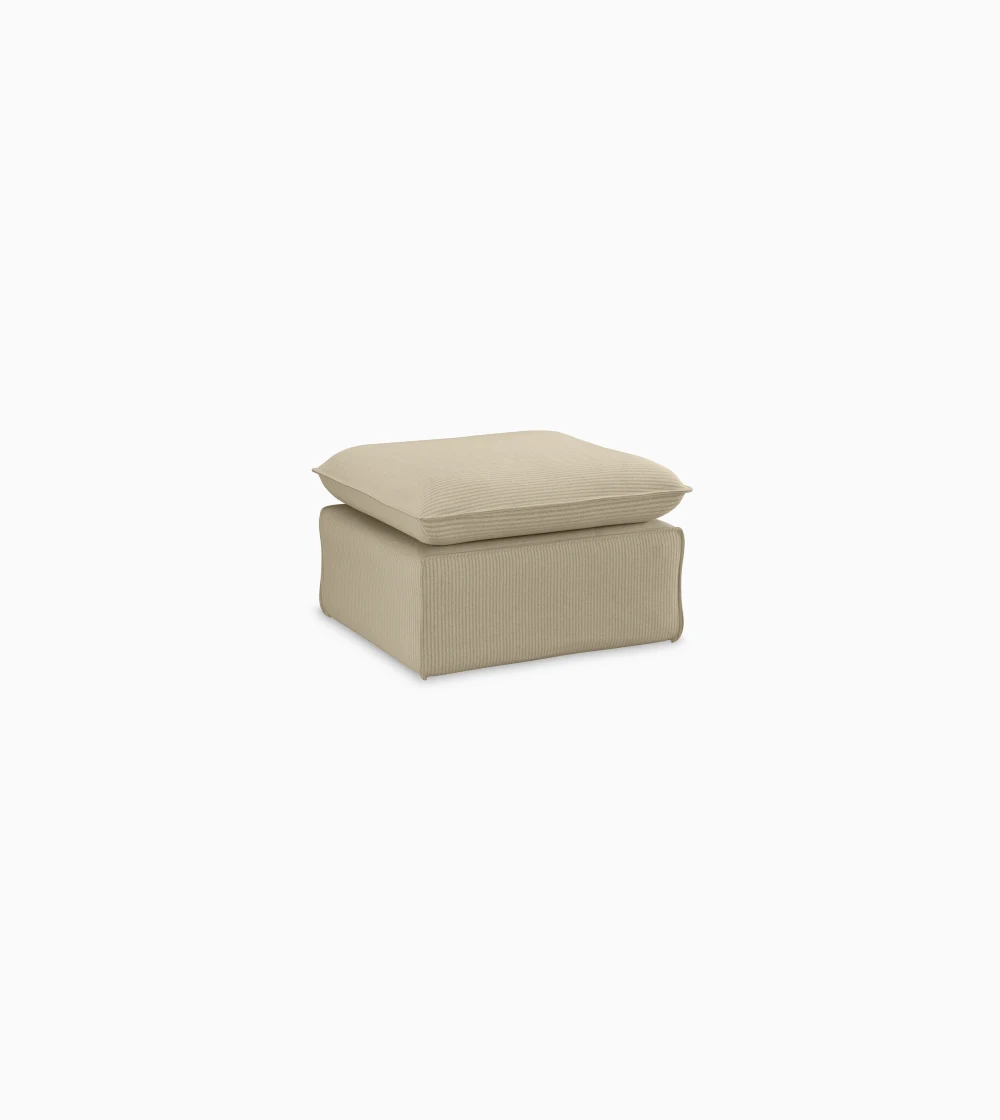 reposapiés de pana beige para sofa Nomad de HKLIVING