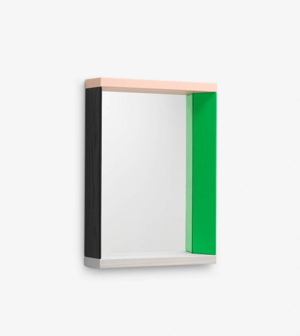 Colour Frame Mirror Small Verde/Rosa - Imagen 2