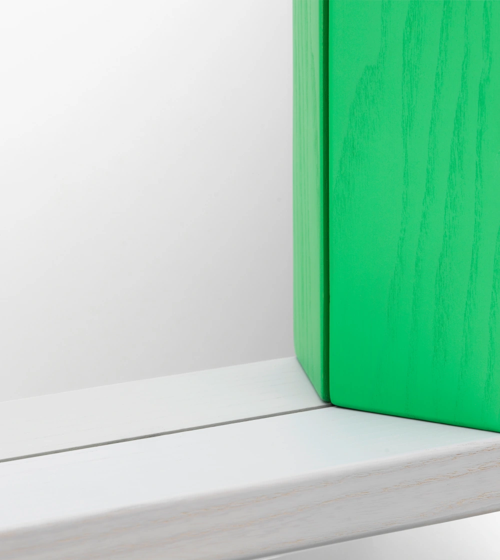 Colour Frame Mirror Small Verde/Rosa - Imagen 4