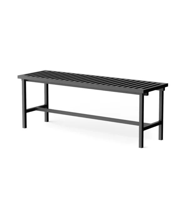 Banco negro de aluminio para exterior