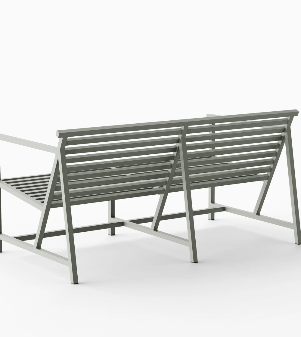 Banco para exterior gris