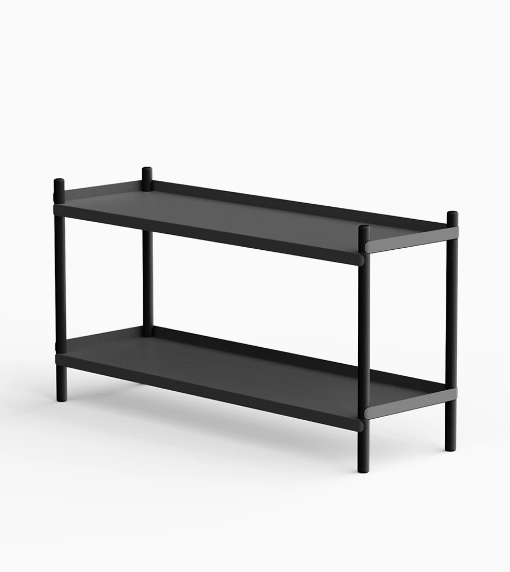 Estantería negra baja de diseño