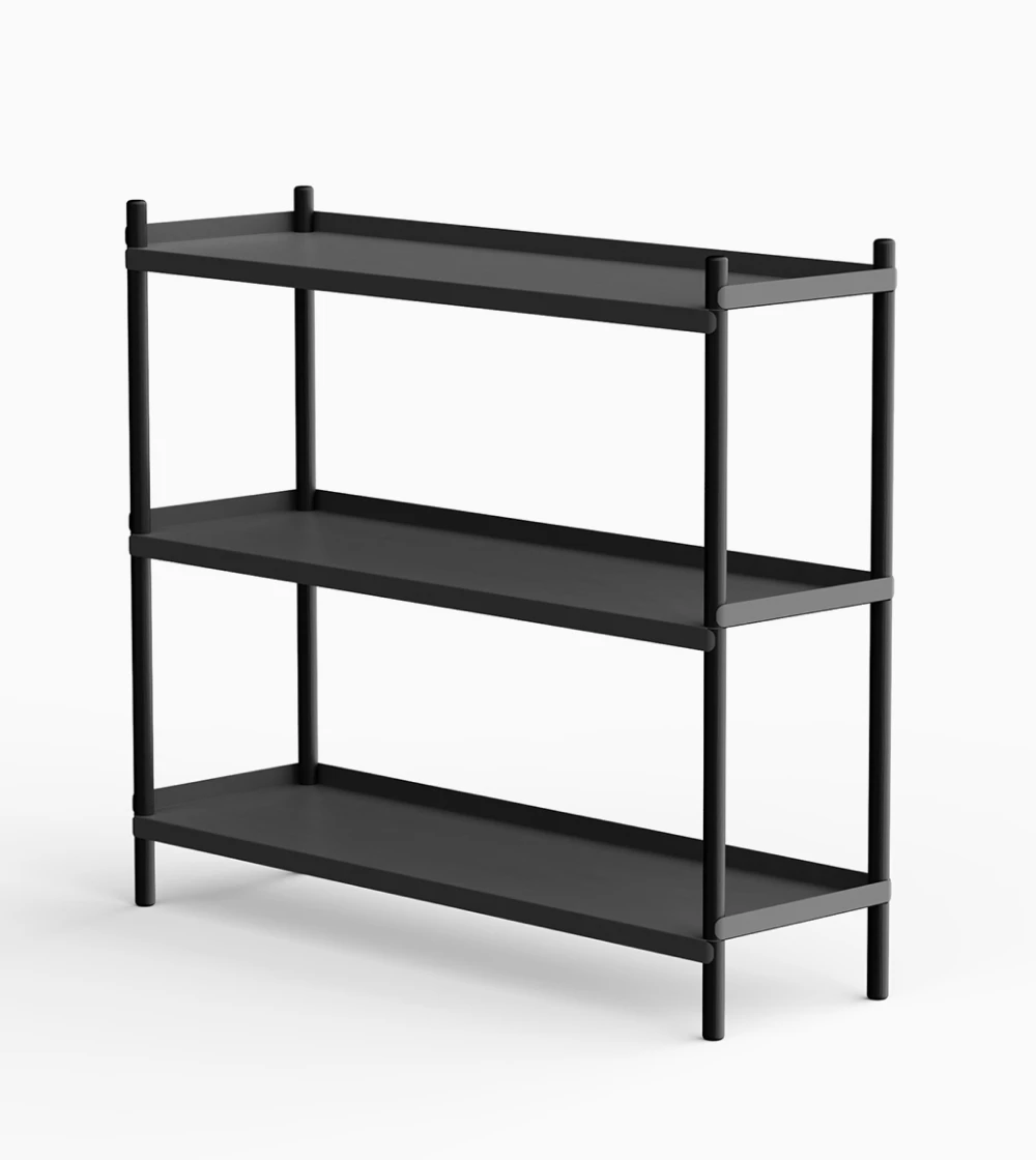 Estantería negra baja de diseño