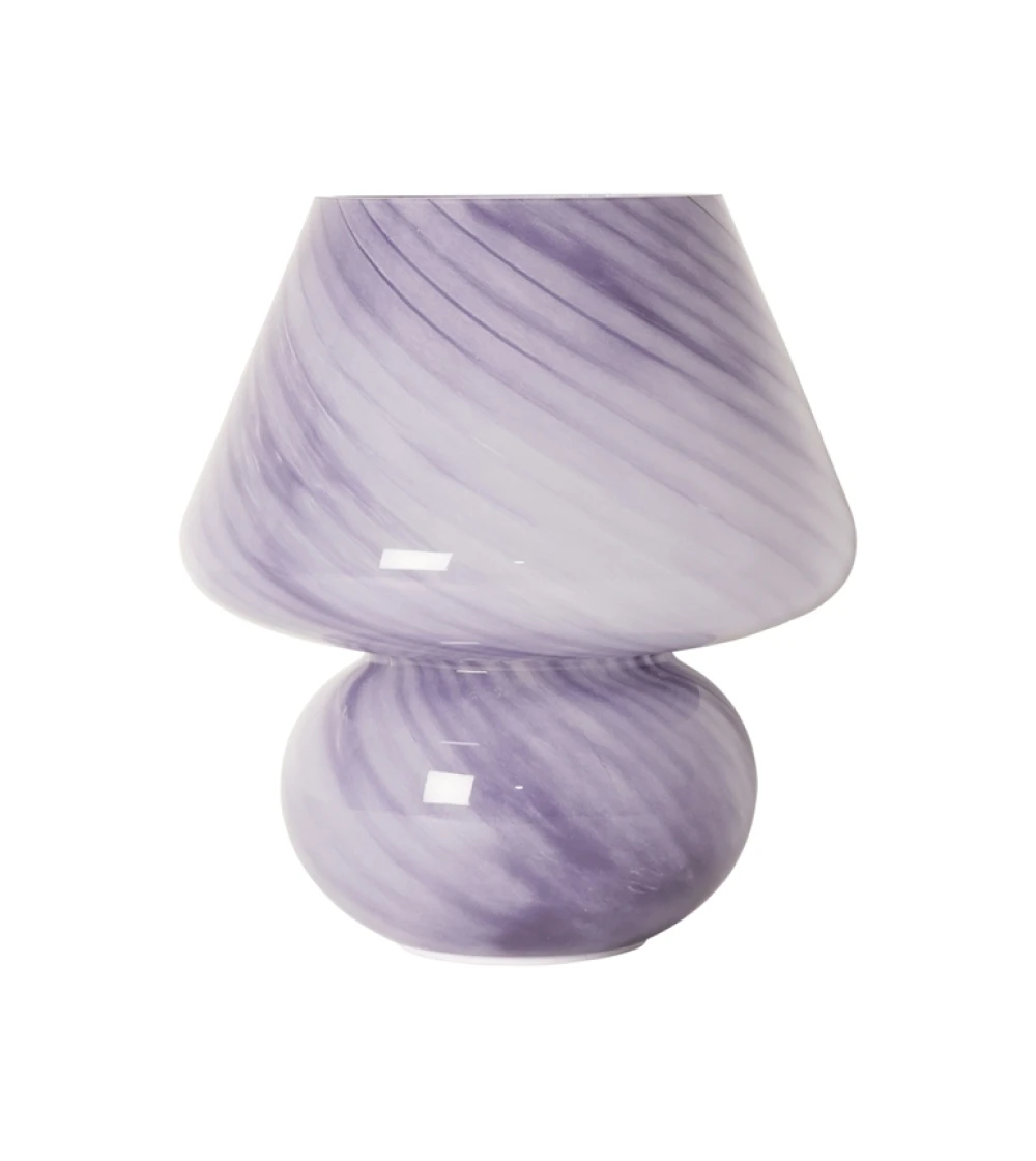 lampara de mesa de crista morada