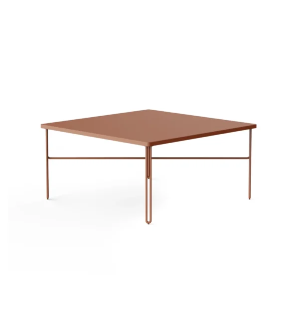 Mesa de centro roja de diseño nórdico