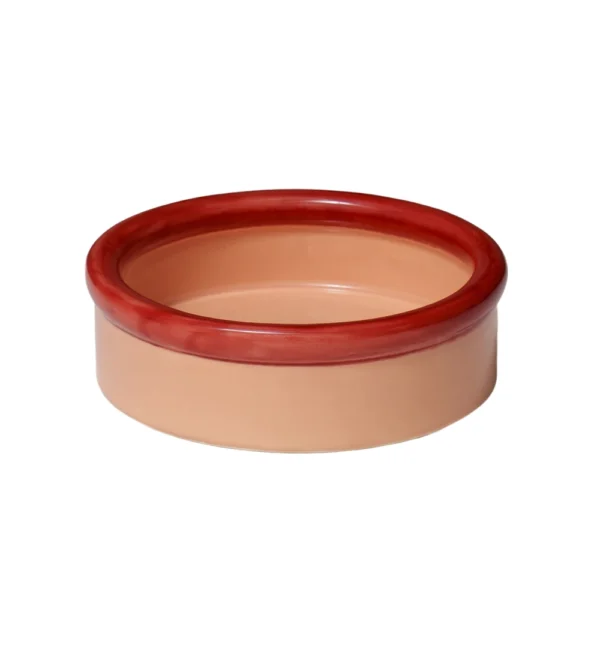 Bowl color coral y rojo