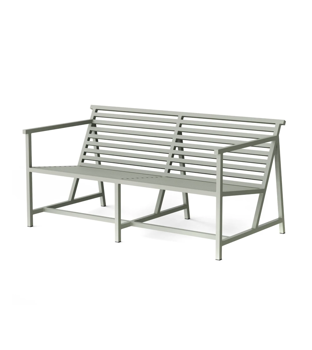 Banco para exterior gris