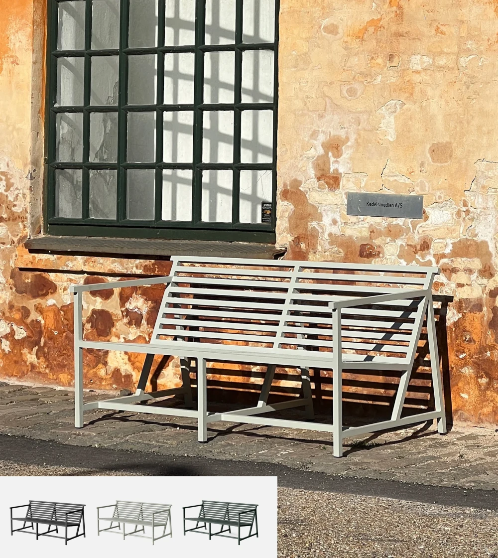 Banco para exterior gris