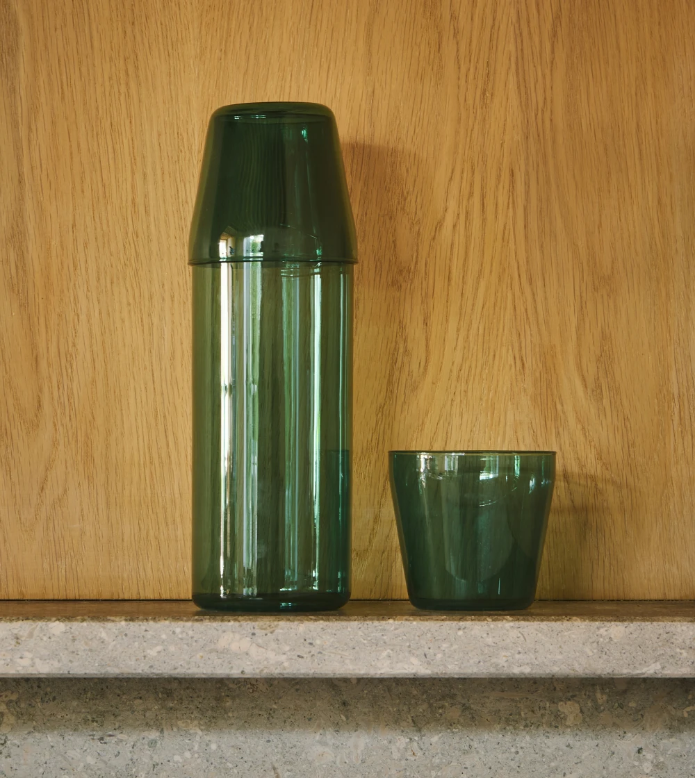 Jarra y Set/2 Vasos Milk Verde Agua - Imagen 3