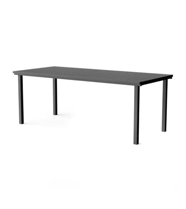 Mesa para exterior de aluminio negra