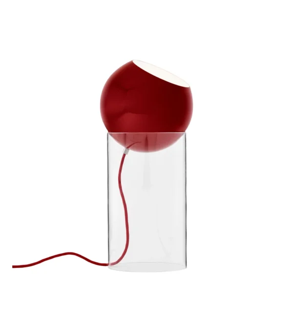 lámpara de diseño roja