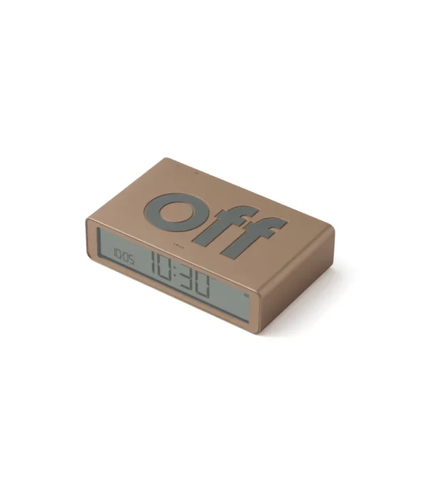 reloj despertado de diseño dorado