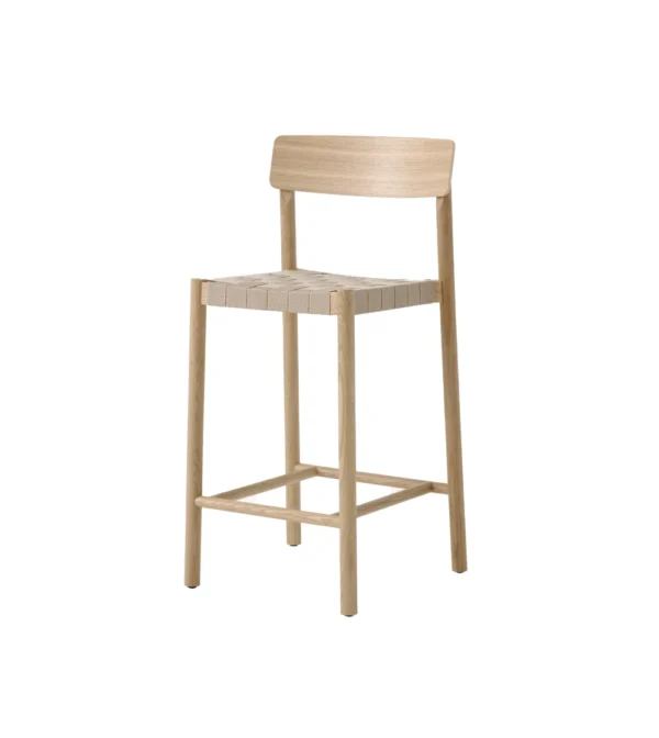taburete con respaldo de diseño madera clara