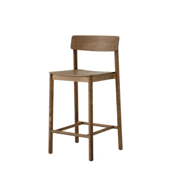 taburete de diseño de madera oscura