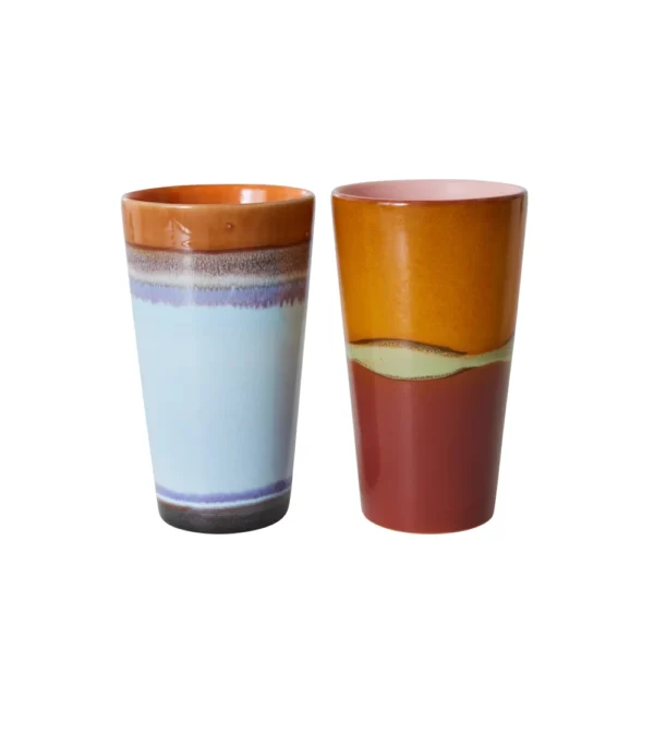vasos de cerámica de colores para café