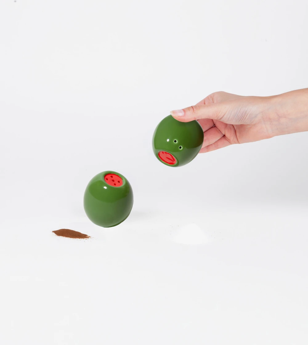 salero y pimentero aceituna