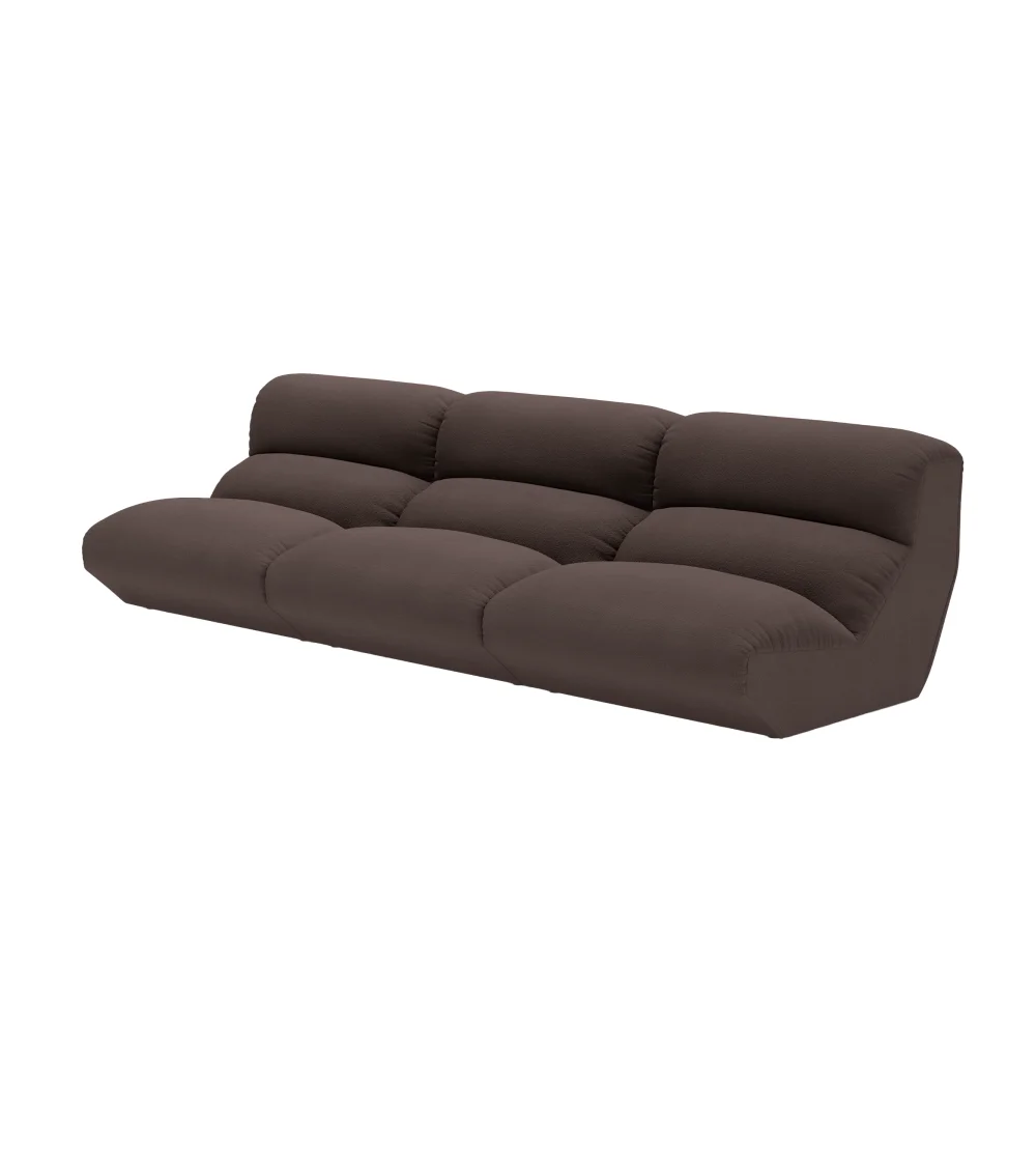 Sofá modular marrón