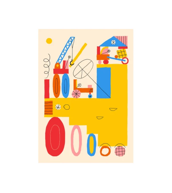 lámina con ilustración de colores