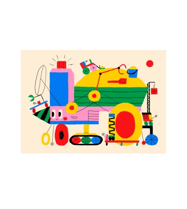 lámina con ilustración de colores