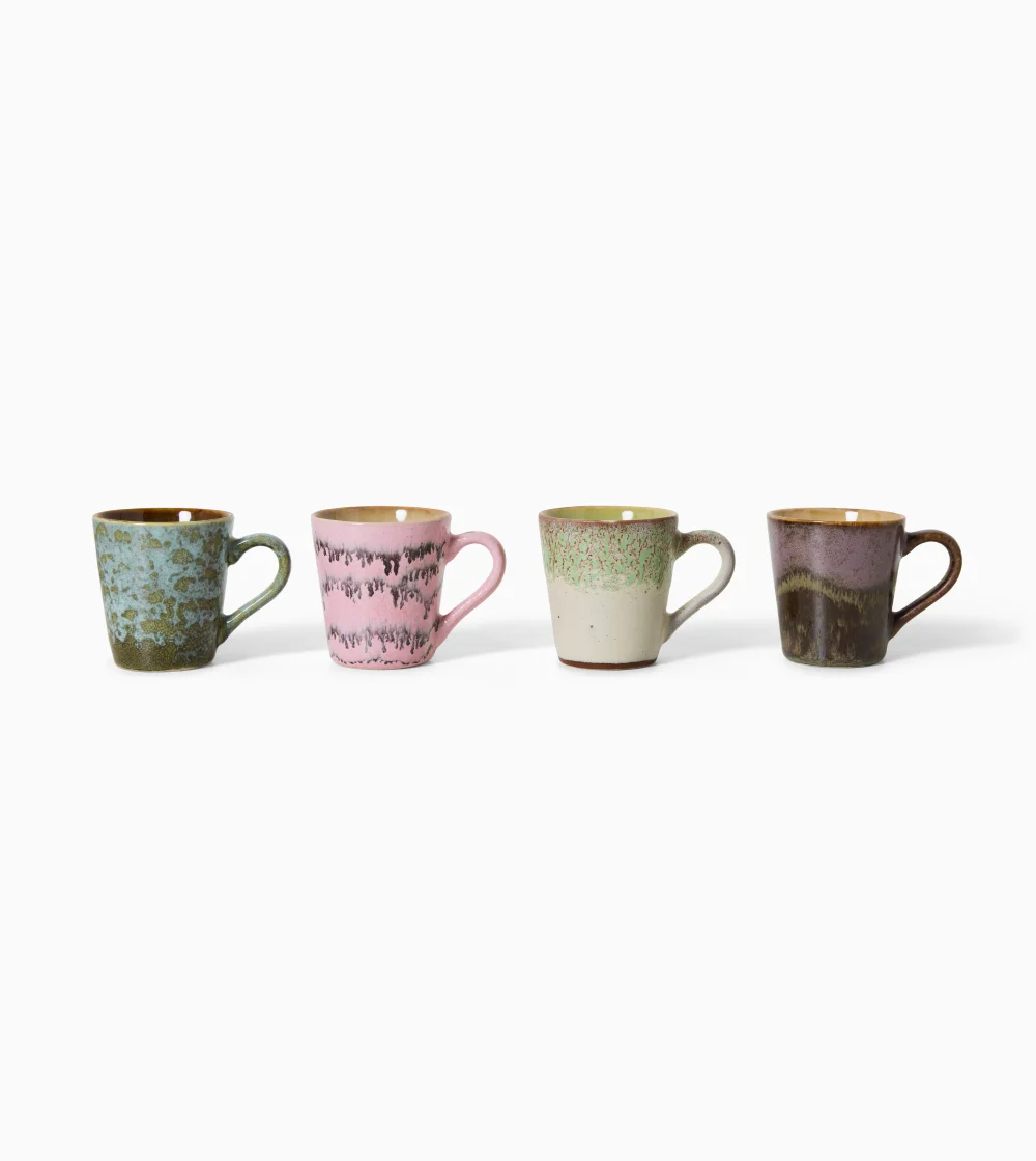 tazas de cerámica de colores