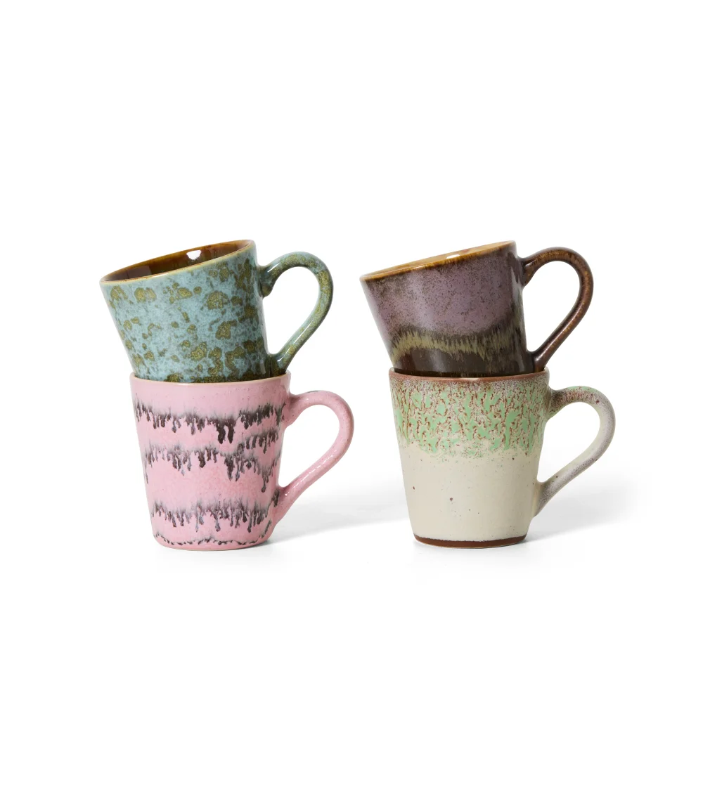 tazas de cerámica de colores
