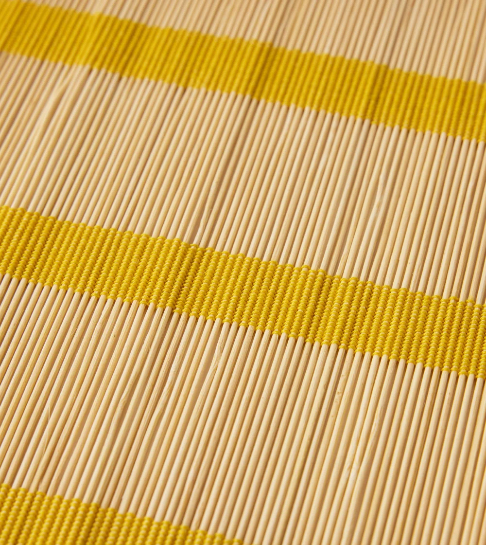 Mantel individual de bambú amarillo hkliving