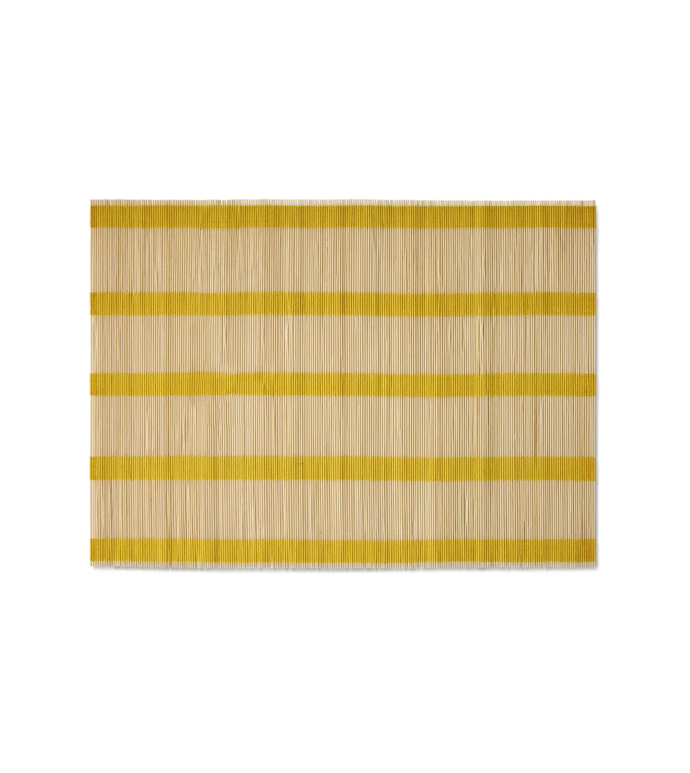 Mantel individual de bambú amarillo hkliving