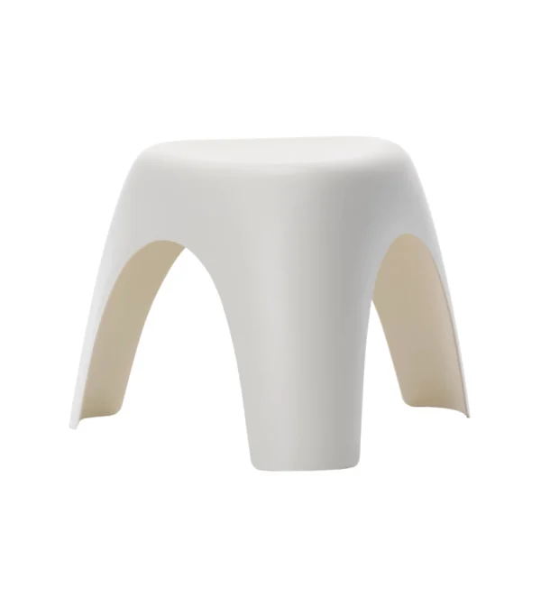 Taburete Elephant Stool de plástico blanco Vitra