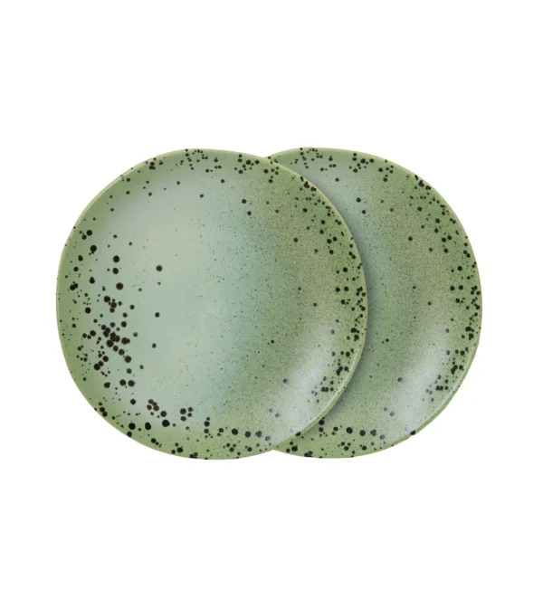 platos de cerámica verde hkliving