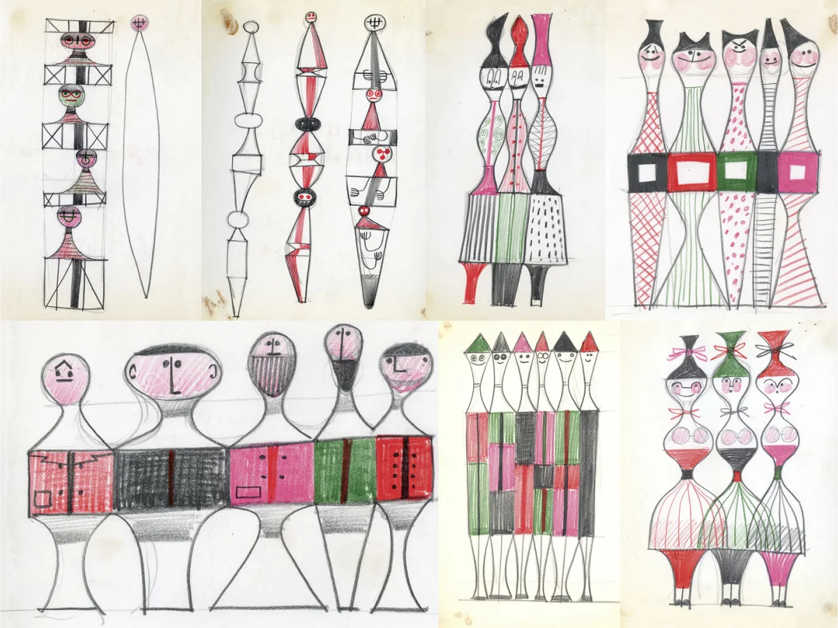Colección de figuras decorativas de madera de Vitra