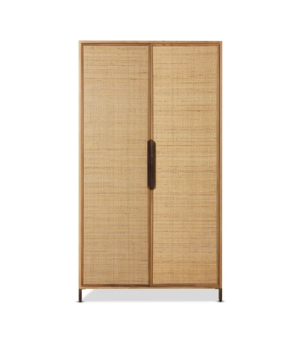 armario de madera y ratán de hkliving